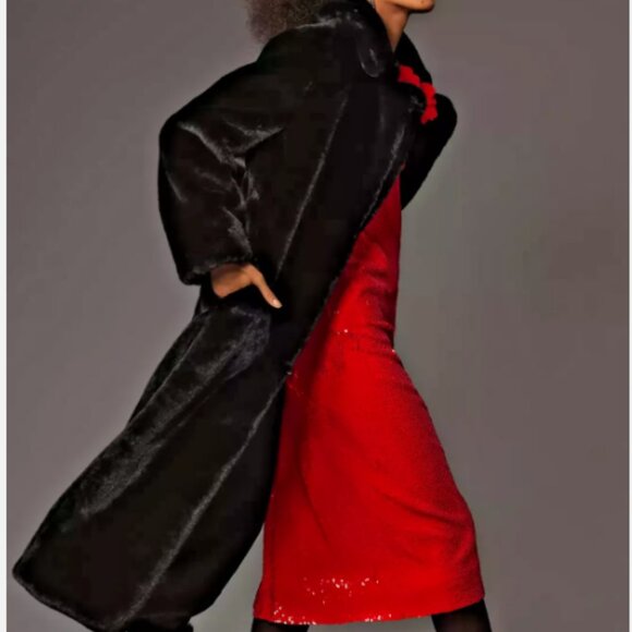 NWT Le Superbe from Anthropologie Kaia Botanica Sequin Midi Dress, Red, Size 8 - Picture 6 of 15